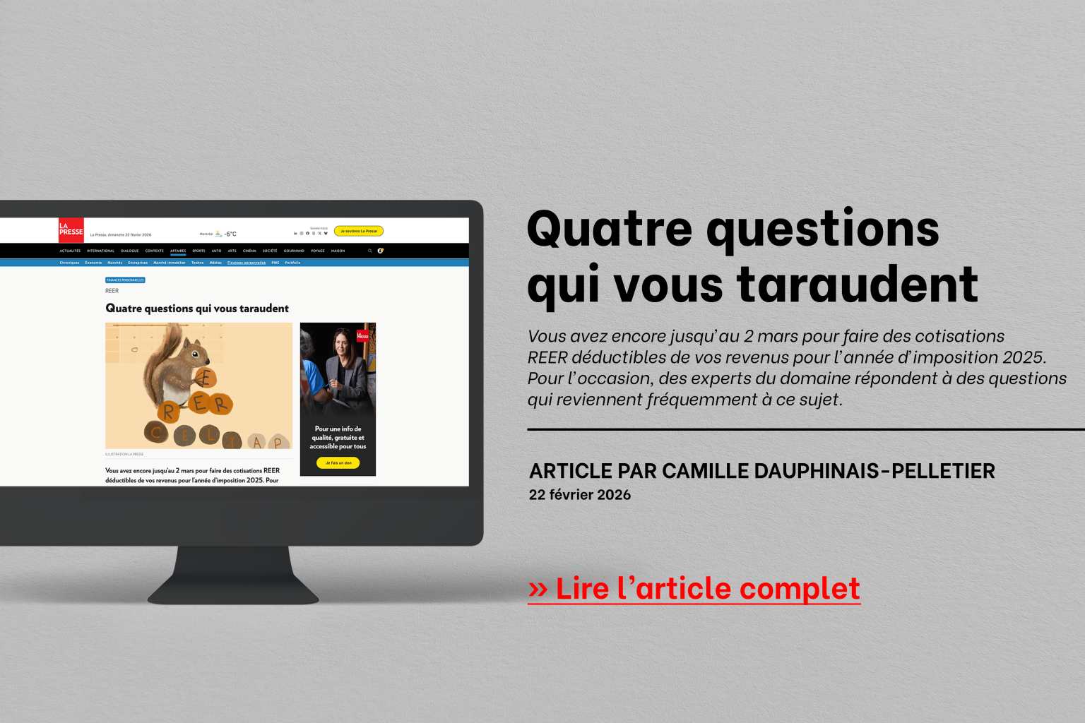 Quatre questions qui vous taraudent